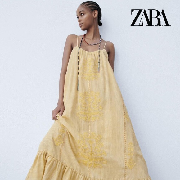Zara Dresses & Skirts - Zara Long Embroidered Dress